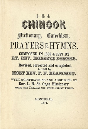 Page titre dictionnaire Chinook
